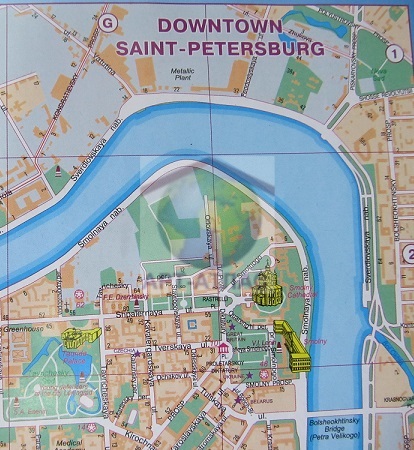Map of Saint Petersburg.